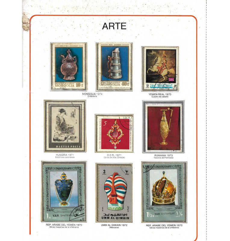 Libro de Estampilla del mundo. Gran enciclopedia de la filatelia